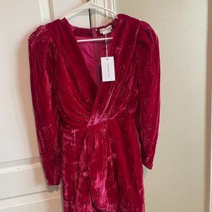 Lovers and Friends Hot pink Velvet Dress